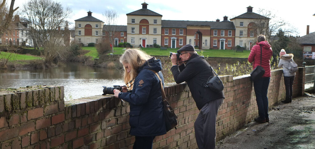 photographers social distance quite naturally during a photography workshop in Shropshire before the coronaviris crisis